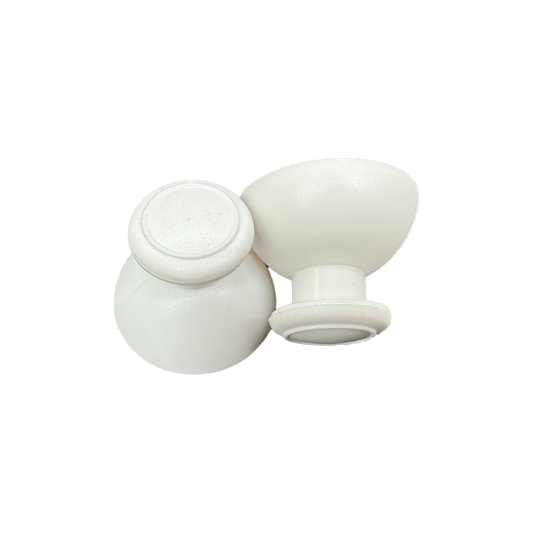Set of 2 Wii Replacement Thumb Caps for Wii Classic, Wii Pro or Nunchuk Controller - White